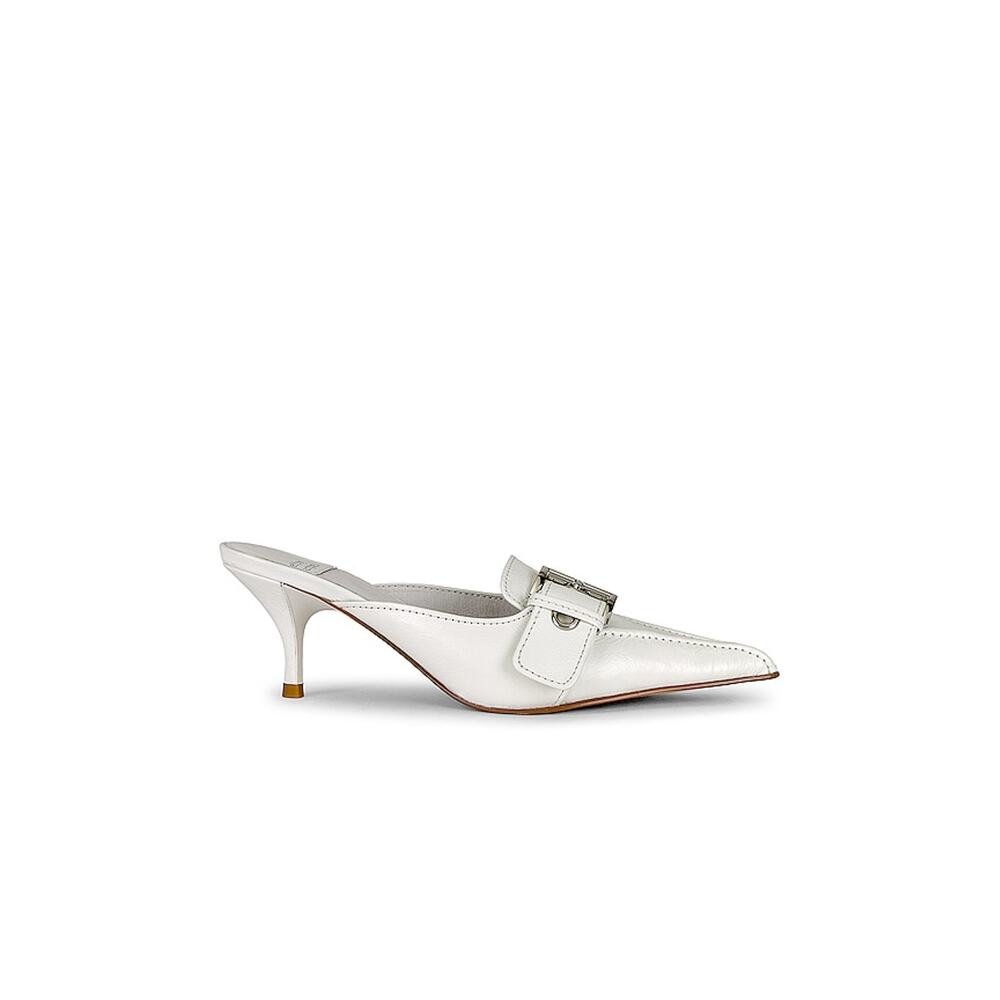 Jeffrey Campbell 'Contend' White Leather Heel Size 8
